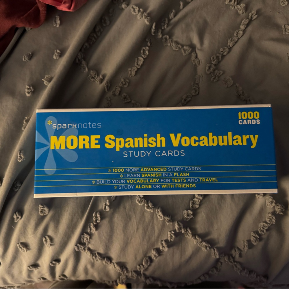 More Spanish Vocabulary Study Cards - Blue